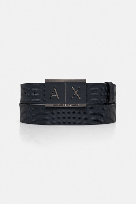 Armani Exchange - Шкіряний ремінь темно-синій 951019.CC507