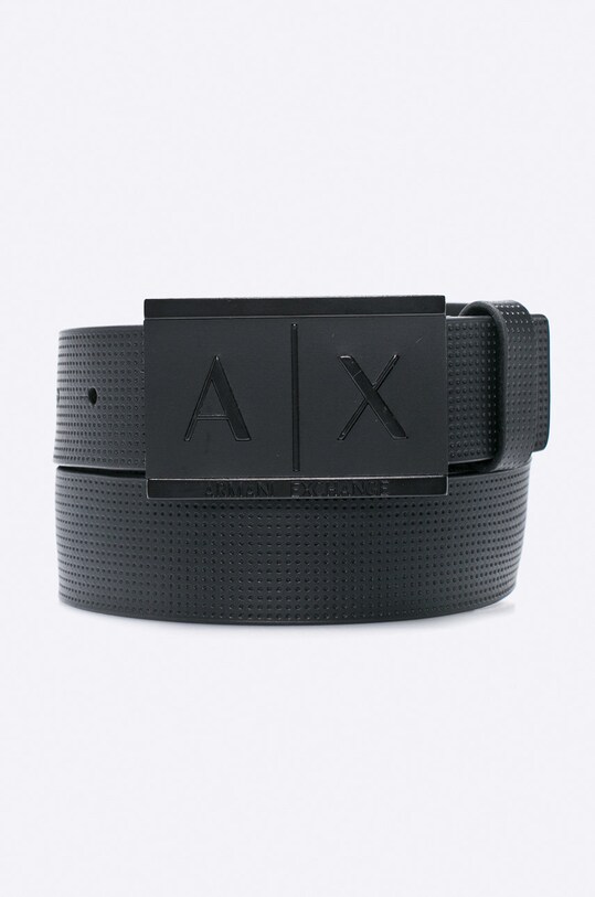 Armani Exchange - Kožený opasok čierna 951019.CC507