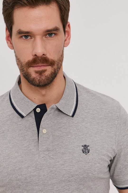 Selected Homme - Polo tričko šedá 16062542