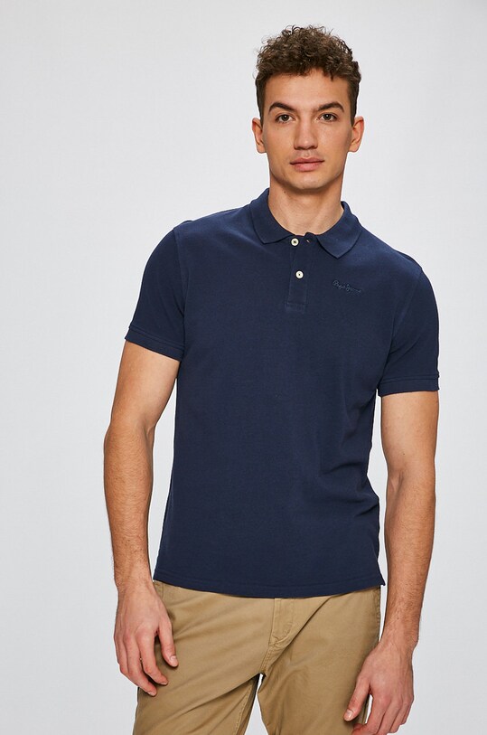 Pepe Jeans - Polo bawełna granatowy PM541009