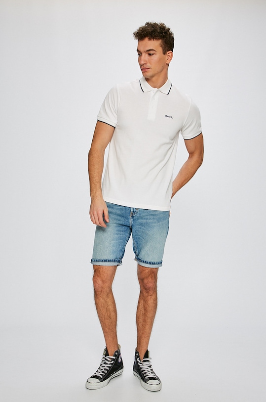 Bench - Tricou Polo BLMG002152 alb SS18