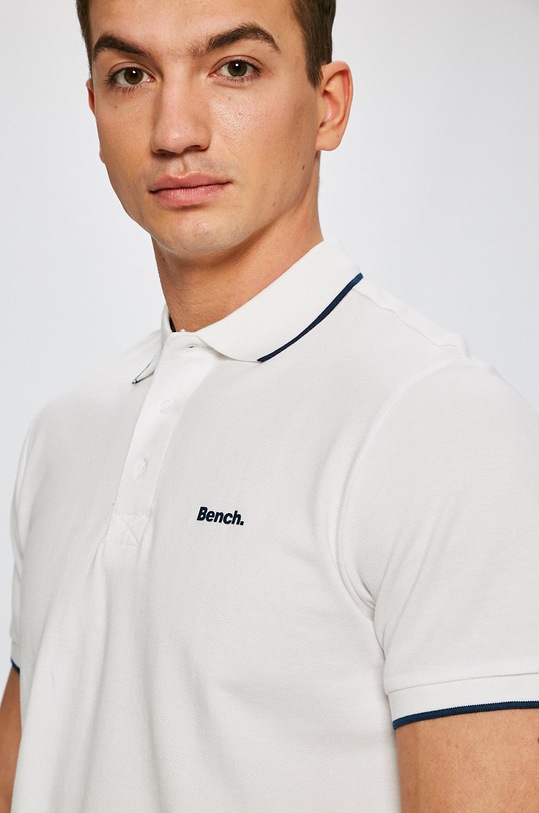 Bench - Tricou Polo alb BLMG002152