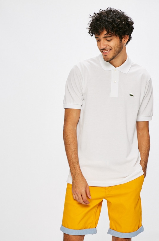 Lacoste - Polo . L1212.. bawełna biały L1212..