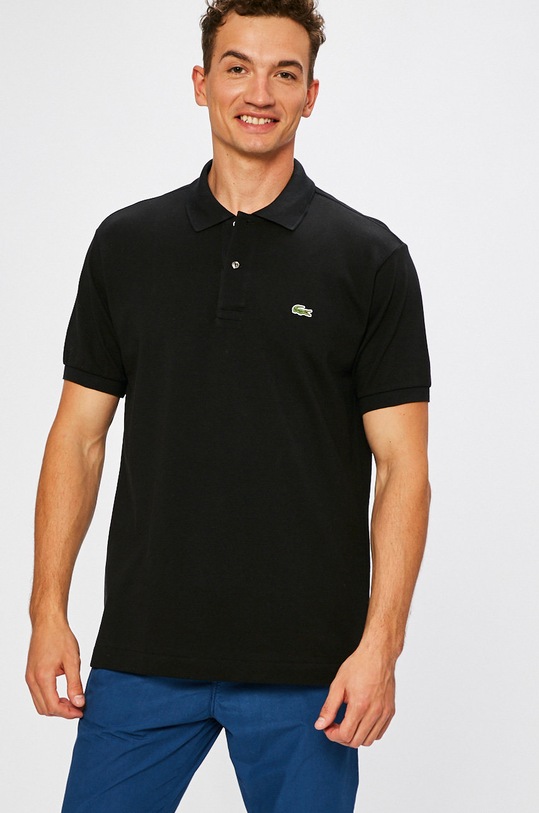 Lacoste tricou polo regular negru L1212..