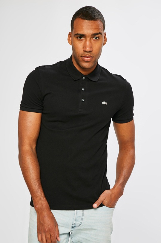 Polo tričko Lacoste s elastanem černá PH4014