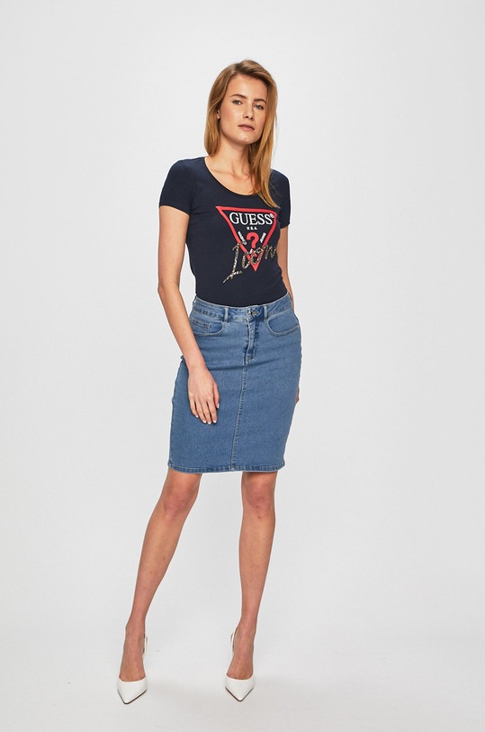 Vero Moda - Spódnica 10193076 niebieski AA00
