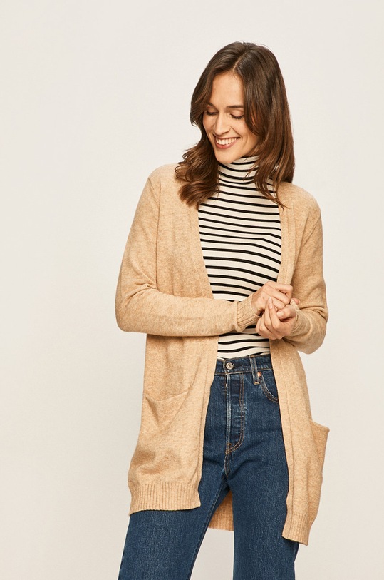 Vila - Cardigan uni bej 14044041