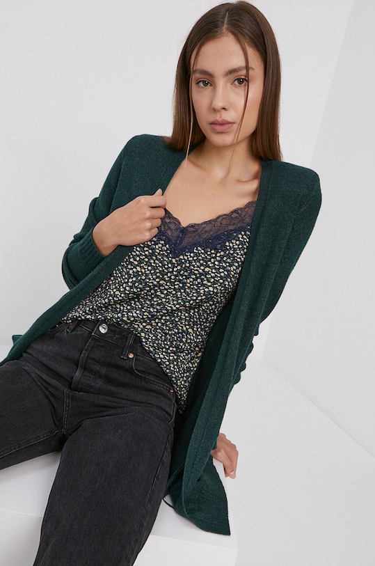 Vila - Cardigan uni verde 14044041