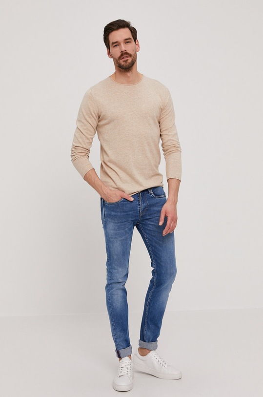 Selected Homme - Sweter 16047649 beżowy AA00