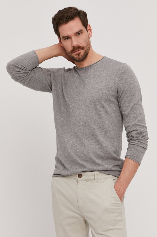 Selected Homme - Svetr kulatý šedá 16047649