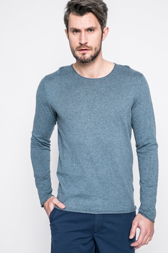 Selected Homme - Sveter okrúhly modrá 16047649