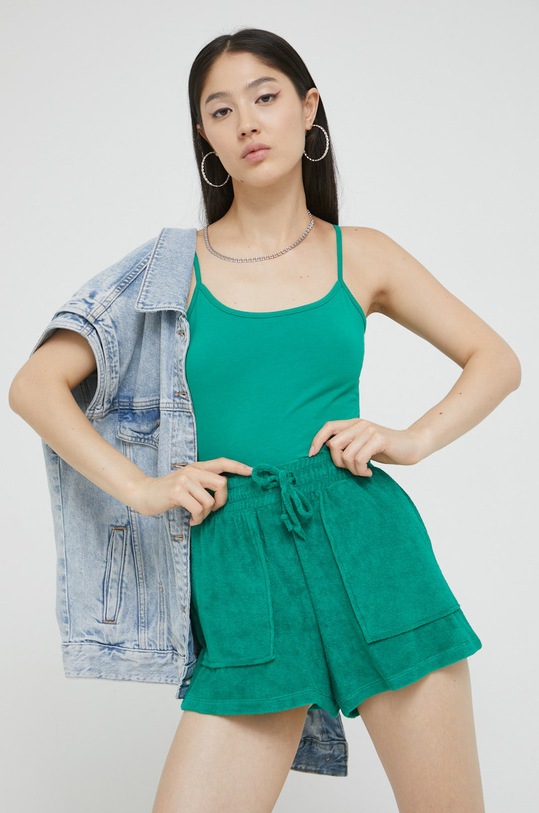 JDY top z elastanem turkusowy 15148401