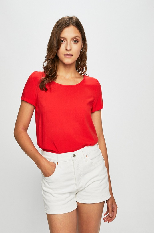 Only - Top okrągły czerwony 15133014