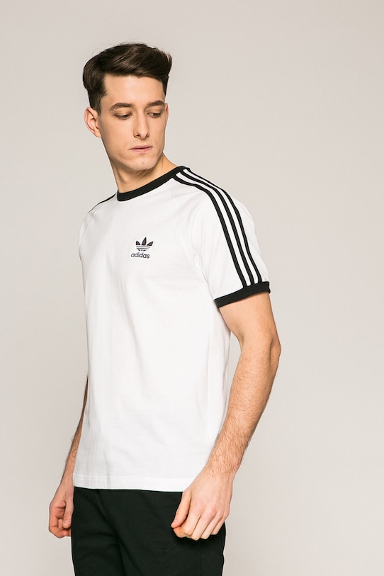 adidas Originals - Pánske tričko CW1203 jednofarebný biela CW1203