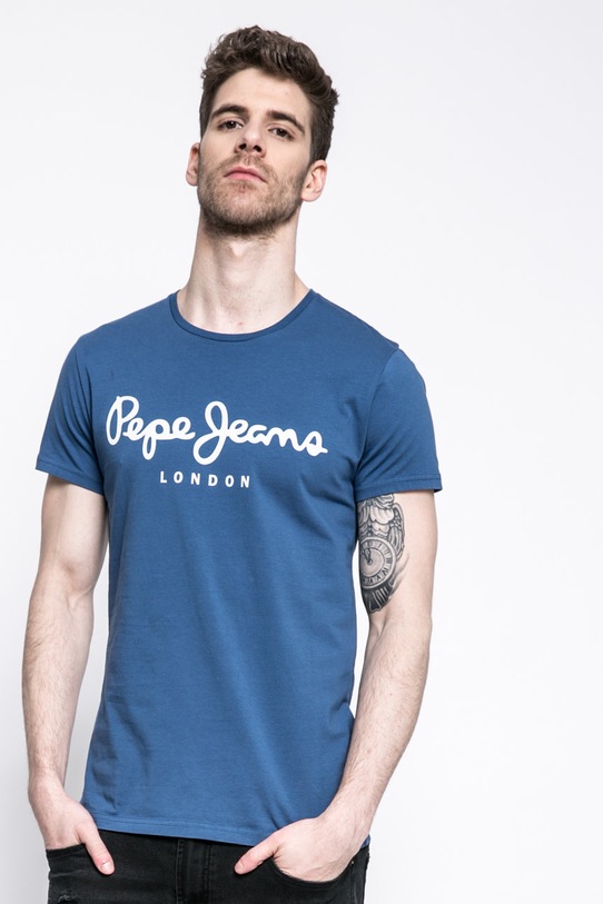 Pepe Jeans - Tričko kulatý modrá PM501594.
