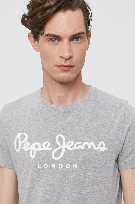 Pepe Jeans - Pánske tričko sivá PM501594.