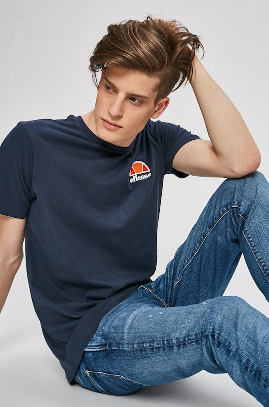 Ellesse - Pánske tričko melanž tmavomodrá shs04548