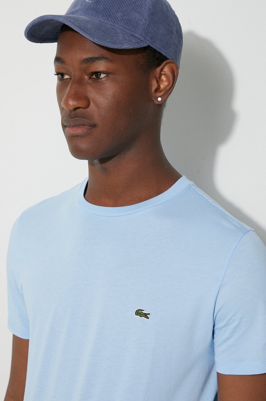 Bavlnené tričko Lacoste TH6709 modrá