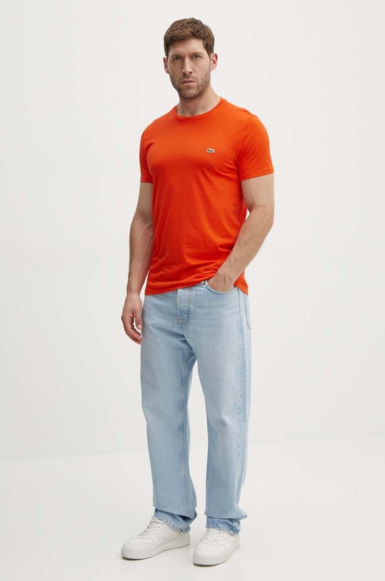 Bavlnené tričko Lacoste TH6709 oranžová SS25
