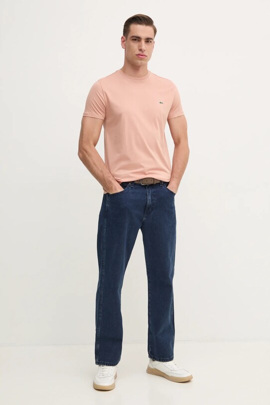 Lacoste tricou din bumbac TH6709 portocaliu SS25