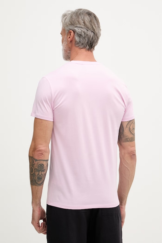 Oblečenie Lacoste tričko pánske bavlnené TH6709 ružová