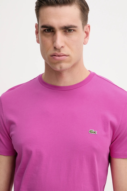 Lacoste tricou din bumbac roz TH6709