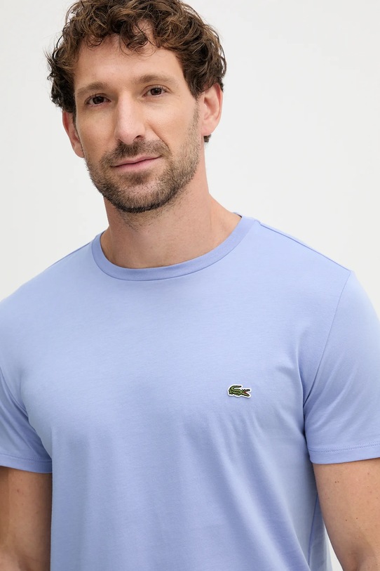 Бавовняна футболка Lacoste блакитний TH6709