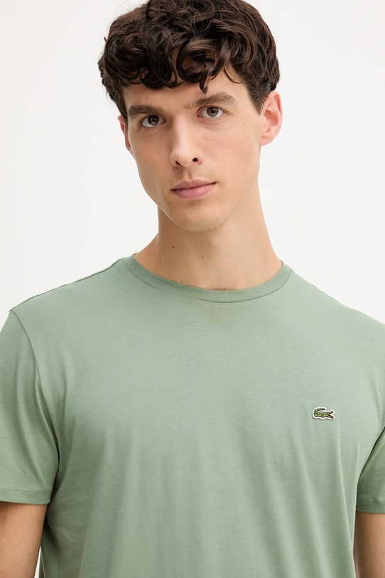 Lacoste t-shirt bawełniany zielony TH6709