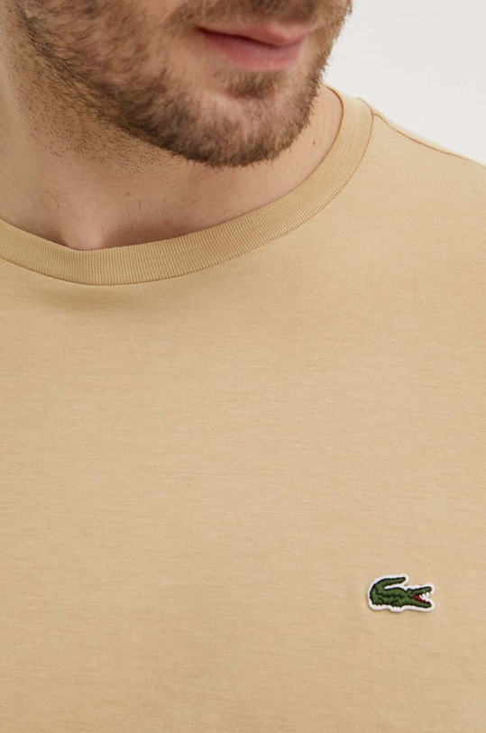 Lacoste t-shirt bawełniany TH6709 beżowy