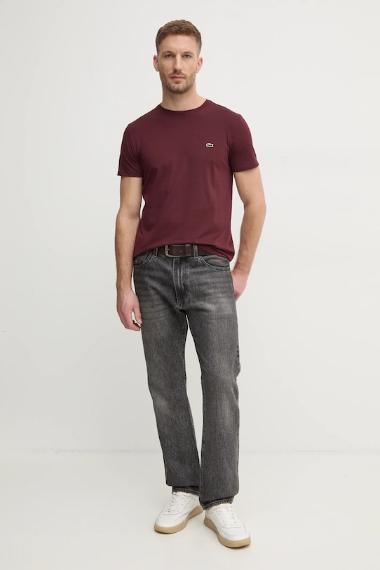 Lacoste cotton t-shirt TH6709 maroon SS26