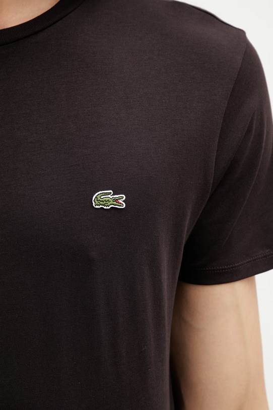 Lacoste тениска от памук мъжка кафяв TH6709
