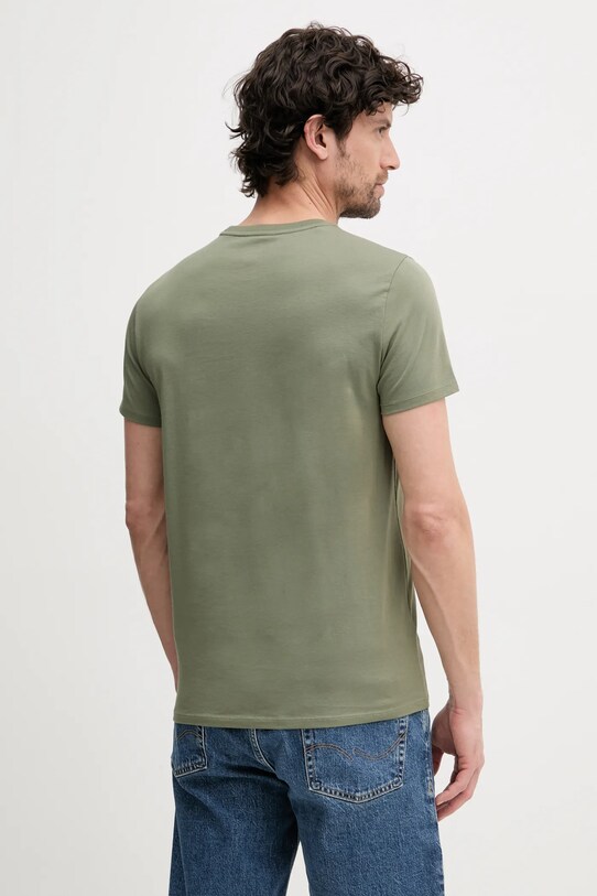 Одяг Бавовняна футболка Lacoste TH6709 зелений