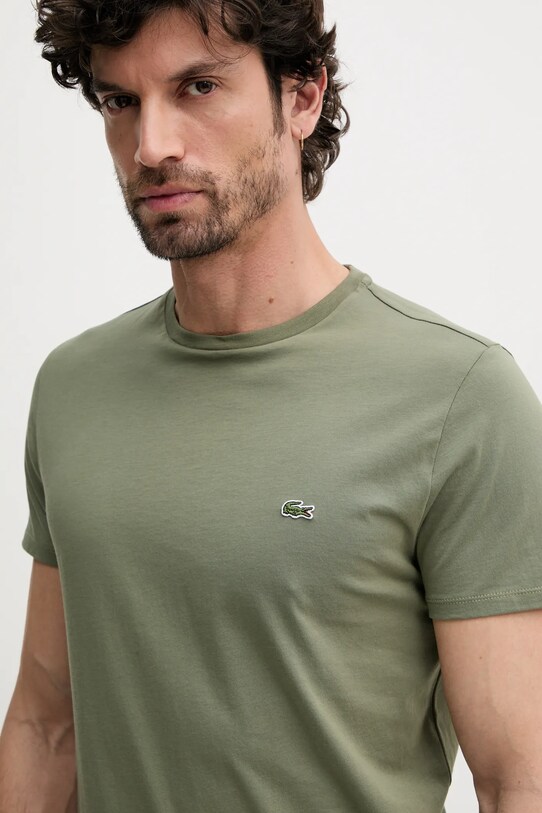 Бавовняна футболка Lacoste зелений TH6709