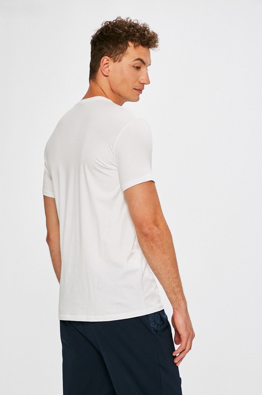 Ρούχα Βαμβακερό μπλουζάκι Lacoste TH6709 λευκό