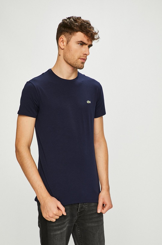 Lacoste tričko pánske bavlnené s elastanom tmavomodrá TH6709
