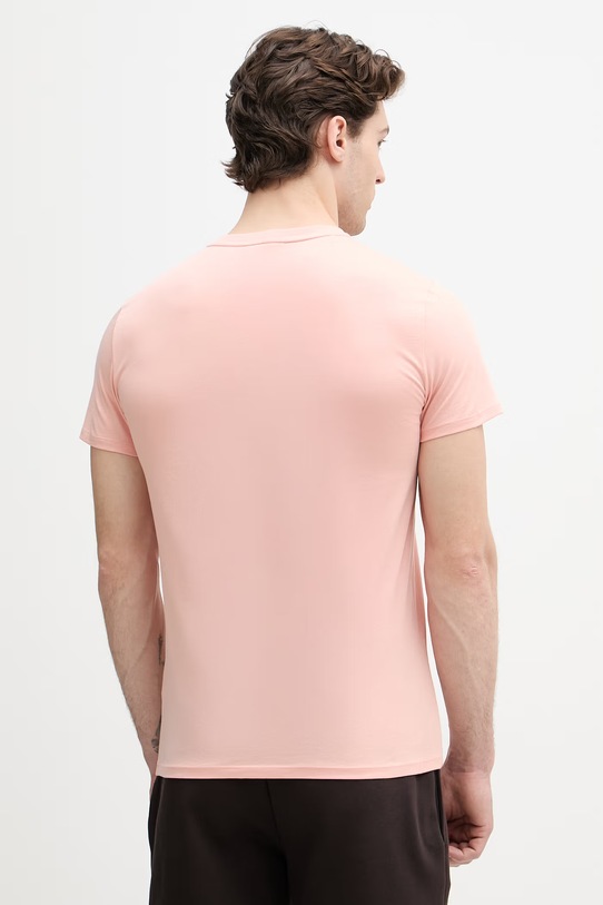 Odzież Lacoste T-shirt męski bawełniany TH6710 pomarańczowy