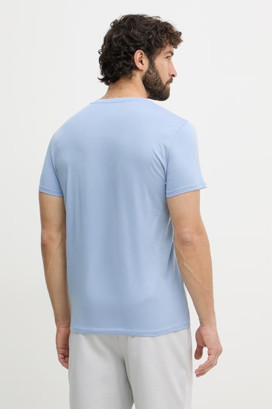 Abbigliamento Lacoste t-shirt in cotone da uomo TH6710 blu