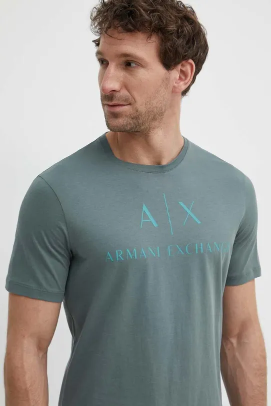 Футболка Armani Exchange бавовна зелений 8NZTCJ.Z8H4Z