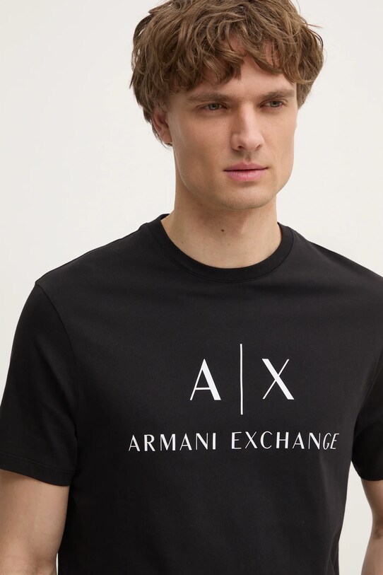 Armani Exchange tricou negru 8NZTCJ.Z8H4Z