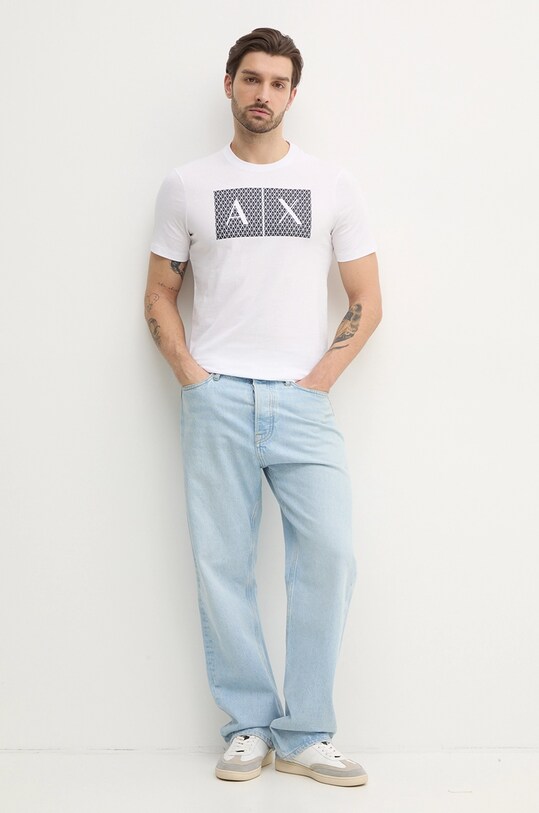 Хлопковая футболка Armani Exchange 8NZTCK.Z8H4Z белый AA00