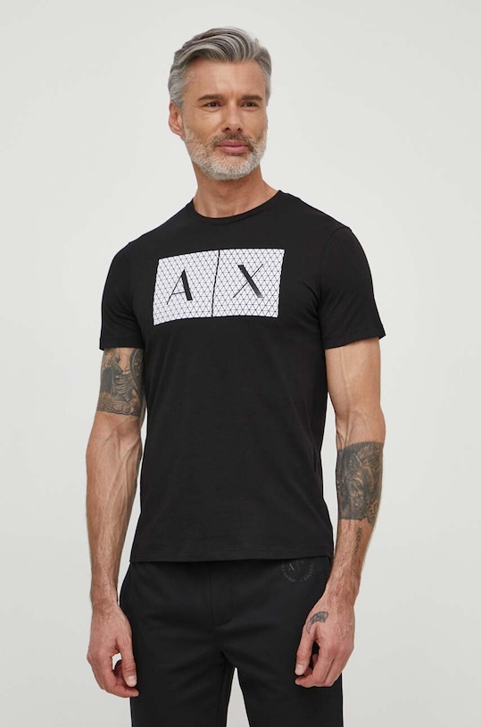 Bavlnené tričko Armani Exchange bavlna čierna 8NZTCK.Z8H4Z