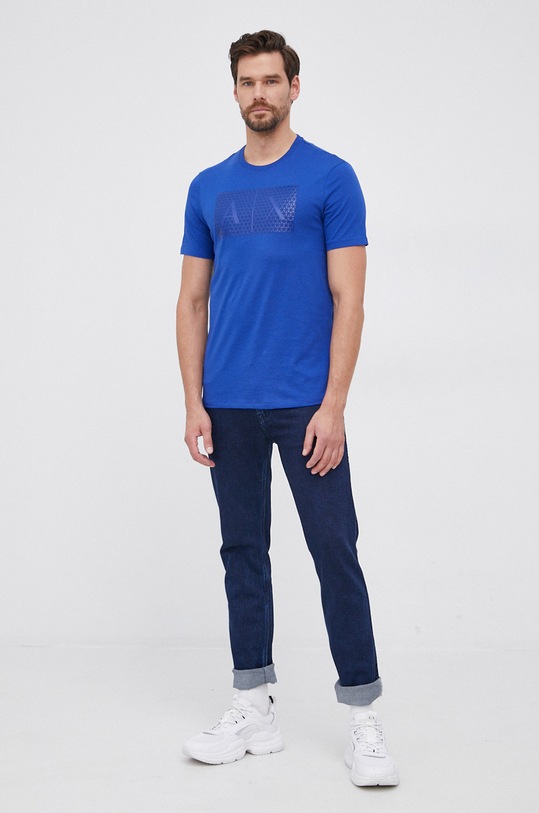 Armani Exchange t-shirt bawełniany 8NZTCK.Z8H4Z niebieski AA00