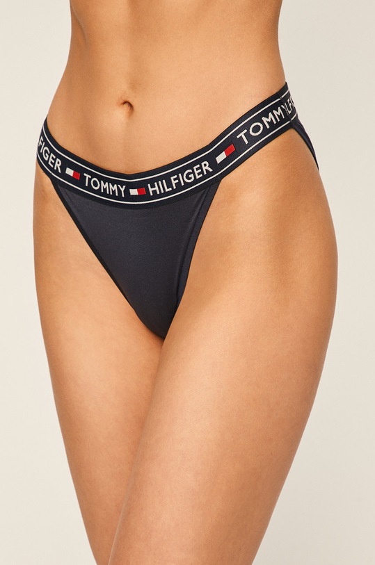 Tommy Hilfiger - Σλιπ πλεκτό ύφασμα σκούρο μπλε UW0UW00704