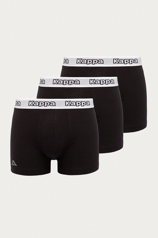 Kappa - Boxerky (3-pack) bavlna černá 702544