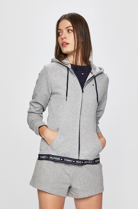 Tommy Hilfiger - Bluza UW0UW00582 nadruk szary UW0UW00582