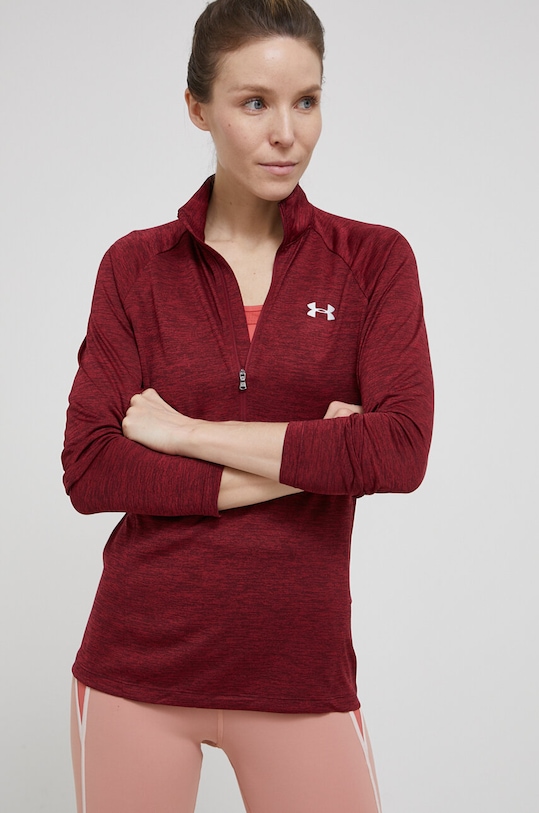 Under Armour bluza treningowa Tech bez kaptura bordowy 1320128