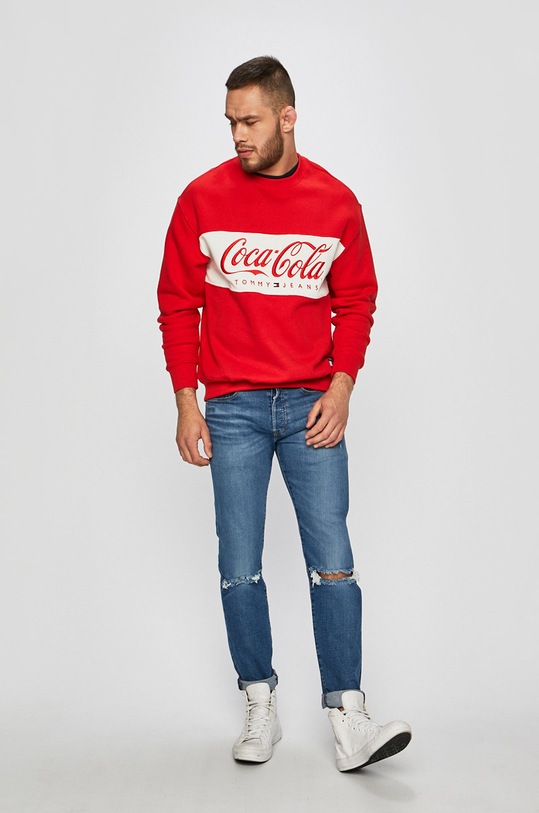 Tommy Jeans - Felső x Coca-Cola DM0DM06690 piros SS19
