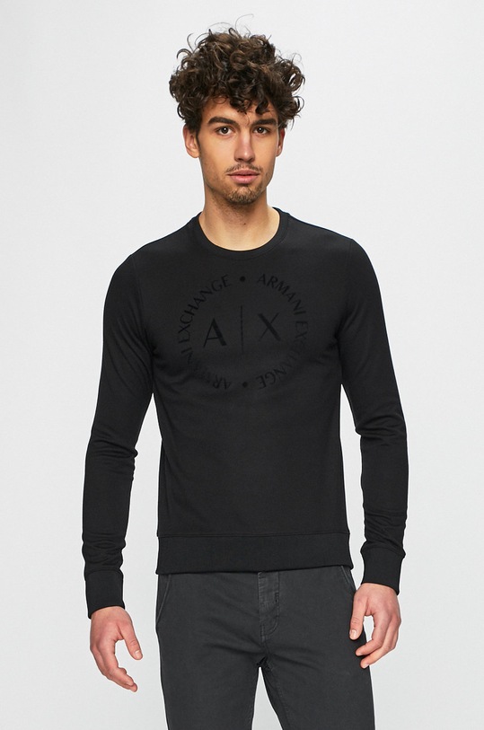 Armani Exchange - Mikina bez kapuce černá 8NZM87.Z9N1Z