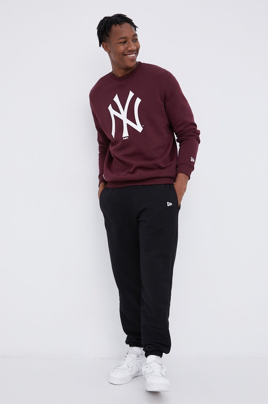 New Era Bluza 11863703 bordowy SS19