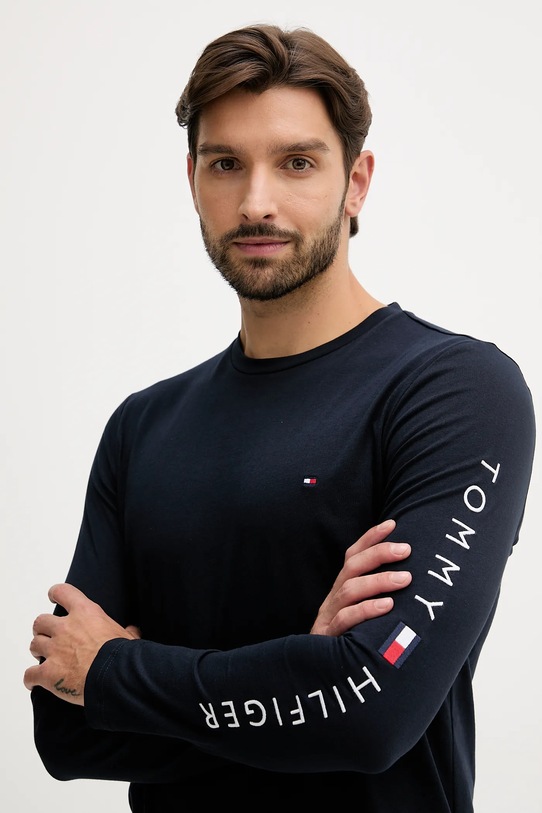 Tommy Hilfiger - Лонгслів темно-синій MW0MW09096